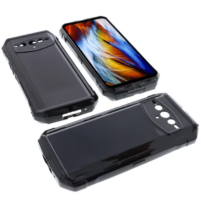 Produktbild von foto-kontor Hülle kompatibel mit Doogee S100 Schutzhülle schwarz Tasche Gummi TPU Handy Schutz Handytasche Handyhülle Smartphone Case Kantenschutz Eckenschutz