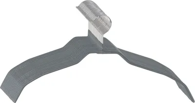 Kleiderbügel-Set 20 Stück, Antirutsch, verchromtes Metall, 41 x 0,5 x 21,5 cm