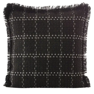 Obrázek produktu pro Povlak na polštář Eurofirany kostkovaný černý 45 cm x 45 cm