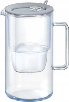 Zdjęcie produktu dla Dzbanek szklany filtrujący do wody szary Glass 2,5L + filtr Maxfor+ Mg Aquaphor