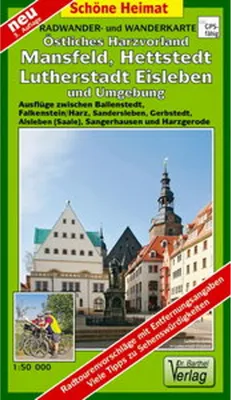 Produktbild von Östliches Harzvorland - Mansfeld, Hettstedt, Lutherstadt Eisleben 1 : 50 000. Radwander- und Wanderkarte