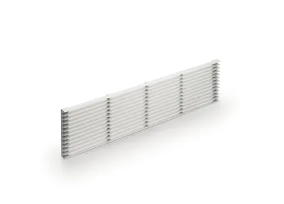 Produktbild von NABER 8033013 Sockel-Lüftungsgitter 2, silber, B 104 mm, L 480 mm