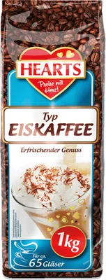 A bag of instant coffee powder for iced coffee.
