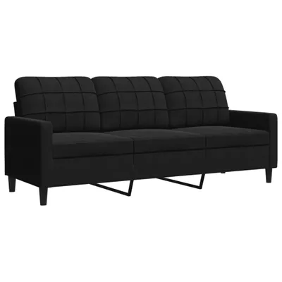Obrázok produktu pre vidaXL 3-miestna pohovka Black 180 cm Velvet