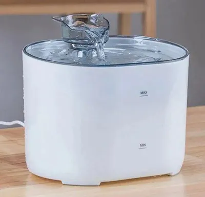 Immagine prodotto di Fontana elettrica per gatti, 2,2 litri, filtro per il trattamento dell'acqua, USB - Articoli per animali