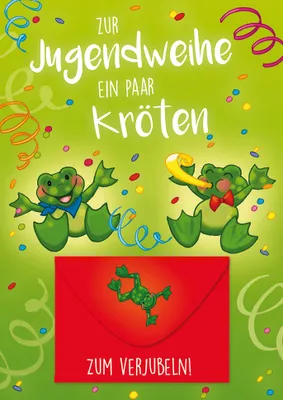Produktbild von Jugendweihe Geldkarte Glückwunschkarte im Format 115 x 17cm mit Umsc
