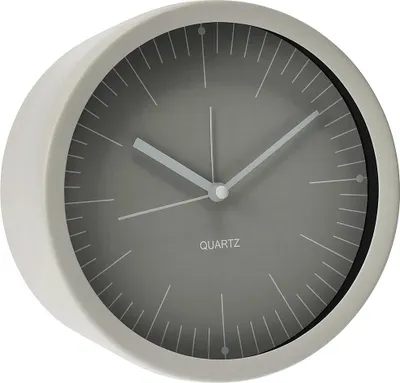 Obrázok produktu pre Stolové hodiny GIST, sivé, minimalistický ciferník, Ø 15 cm