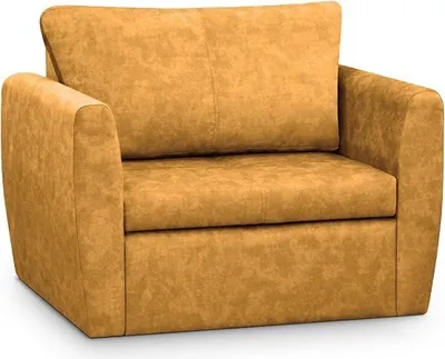 Produktbild von Schlafsessel, Mini Sofa mit Schlaffunktion und Bettkasten, Couch für Wohnzimmer, Schlafsofa Federkern Sofagarnitur Polstersofa Wohnlandschaft mit Bettfunktion - Sara Lux 80 (Gelb)