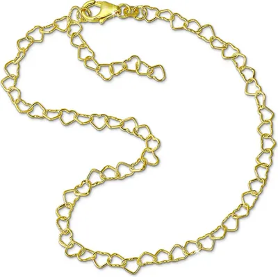 Image de GoldDream Chaîne de cheville 25cm pour femme 333 or jaune bijoux coeur or GDF0015Y