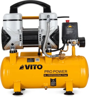 Produktbild von Ölfreier 8L-Schalldämpfer 8 bar 1,5 PS / 1,1 kW elektrischer tragbarer Luftkompressor VITO