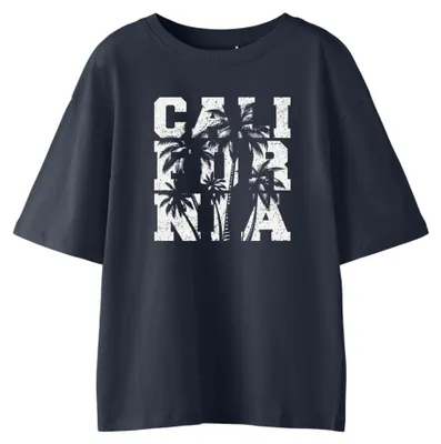 Immagine prodotto di NAME IT, maglietta a maniche corte per ragazzi, modello Nkmhuger Ss RLX, colore blu navy, taglia 122/128 cm