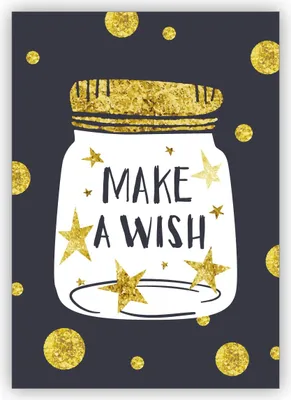 Produktbild von 4x Traumhafte Geburtstagskarte für tolle Wünsche: Make a wish