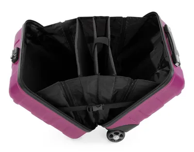 Zdjęcie produktu dla SUITLINE - Pilot Trolley Laptop Case 2 Wheels Briefcase, Bordcase Aircraft Underseater Pilot Case Business Trolley Hardcase Carry-On Hand Luggage ABS, TSA, 38 cm, Magenta