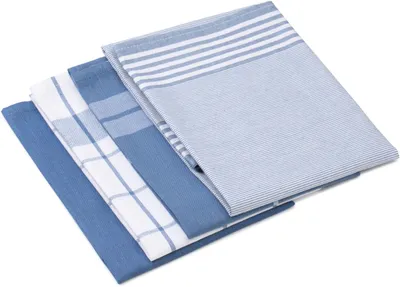 Produktbild von Gözze Geschirrtuch aus Baumwolle mit Aufhängeschlaufe blau 50x70 cm