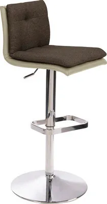 Produktbild von Barstuhl Mayer Sitzmöbel 1211 44 x 47 x 80 cm Stahl chrom/taupe + schokobraun