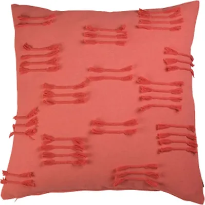 Produktbild von Kissen - Puderrosa - Baumwolle - Faserbällchen - 45 x 45 cm - Gemustert