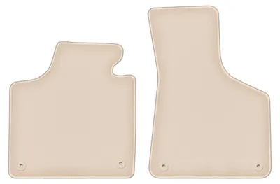 Immagine prodotto di Tappetini anteriori in velluto PREMIUM beige compatibili con Audi A3 8P (2003-2011, hatchback, sportback, cabriolet) – con fissaggi – su misura