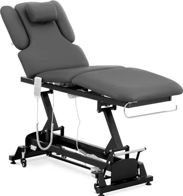 Obrázok produktu pre masážny stôl physa elektrický - 3 motory - 250 kg - čierna/sivá