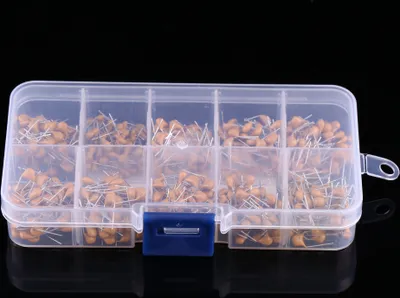 Obrázok produktu pre 500ks 10 hodnôt Monolitické viacvrstvové keramické kondenzátory 0,1 ��F - 10 ��F s úložným boxom
