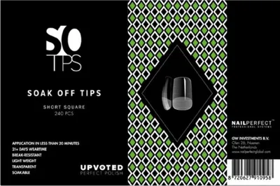 Image de NailPerfect UPVOTED Soak Off Tips Short Square 240st