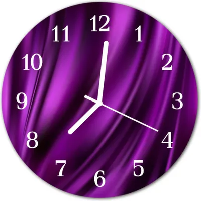Produktbild von Glasuhr Wanduhr Küchenuhr Echt-Glas 30fi cm Abstraktes violett