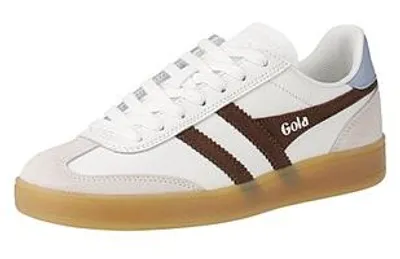 Produktbild von Gola Viper Leather - Damen Sneaker - White-Dark-Brown-Air-Gum