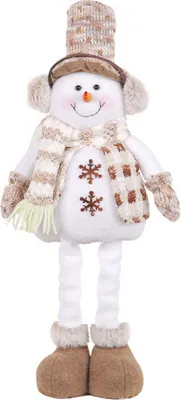 Produktbild von Weihnachtswichtel Plüschpuppe Einziehbare Beine Weihnachtsmann Schneemann Elch Ornament Verstellbare Stehfigur Dekoration