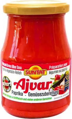 Produktbild von Suntat Ajvar Gemüsezubereitung scharf 340g