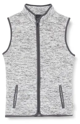 Productafbeelding van Playshoes fleece vest, uni, kinder outdoor kledingstuk, grijs, gebreide fleece, maat 152