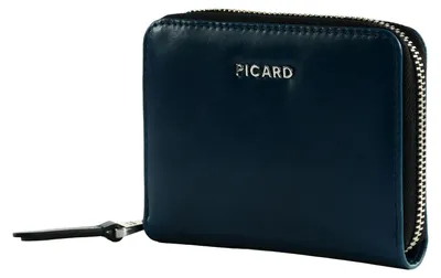 Image de PICARD Cuir porte-monnaie Peakline 1 Zip Around Wallet Deep Ocean bleu marine
