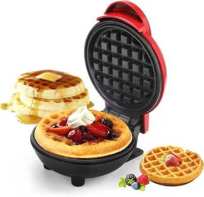 Obrázek produktu pro Malý vaflovač na křupavé vafle a koblihy, s nepřilnavým povrchem