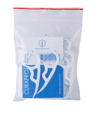 Produktbild von Curaprox DF 967 Zahnseide Sticks - 30 Stück, Interdentalreinigung für gründliche Mundpflege