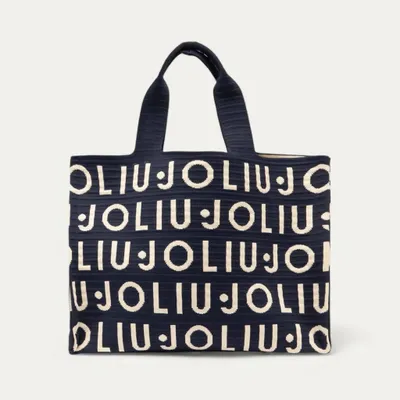 Image de Bolsos Mujer Modèle Liu-jo L Tote Knitted Logo Couleur Bleu