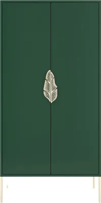 Produktbild von Merlin mit dekorativem Griff / Hohe Kommode Mit Goldenen Details / 80 Cm / Grün