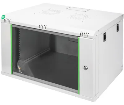 Produktbild von Digitus DN-19 07-U-EC 7U 600 mm Breit Rackschrank - Grau - Glas, Stahl
