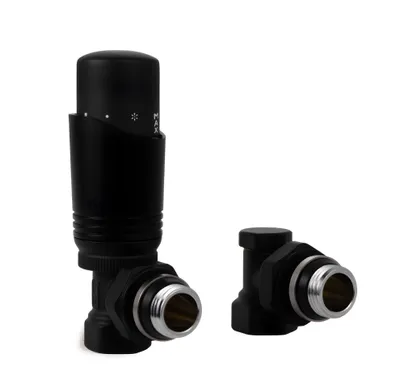 Obrázek produktu pro Omgoods - Termostatický ventil G1/2 s těsněním pro radiátor - černý