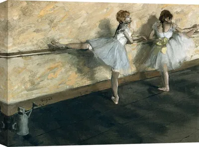 Zdjęcie produktu dla Obraz na płótnie - Edgar Degas, Tancerki przy słupie - 120x90 cm
