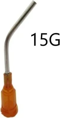 Immagine prodotto di 10 pezzi 15G Ago dosatore industriale a punta smussata. Applicatore di precisione. Siringa dosatrice