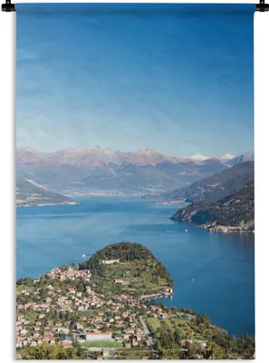 Produktbild von MuchoWow® Wandteppich Wandbehang Comer See - Alpen - Italien 120x180 cm Tapisserie Dekoration Wandtuch - Schlafzimmer - Dekorationen für das Haus