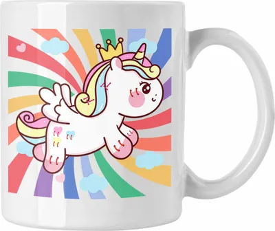 Produktbild von Trendation - Einhorn Tasse Grafik Geschenk Lustig (Weiß)