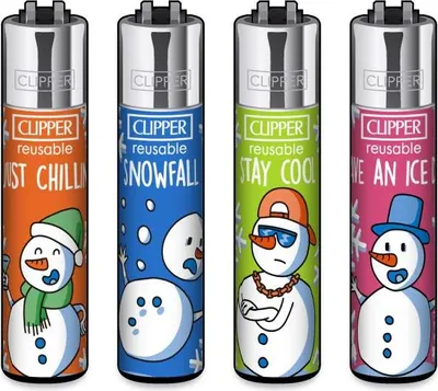 Produktbild von Clipper Micro Feuerzeuge 4er Set: Winter Sentences