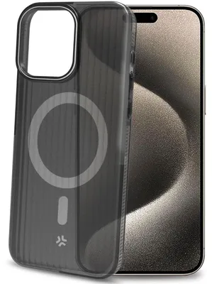 Image de Magsuit MagSafe coque compatible iPhone 16 semi-transparente Noir