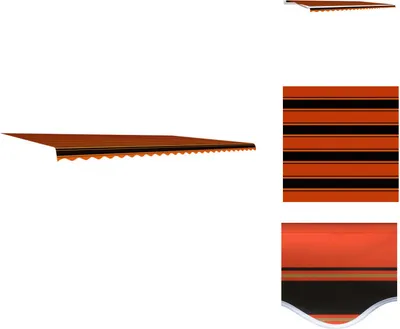 Produktbild von vidaXL Markisenbespannung Canvas Orange & Braun 600 x 300 cm -  Markisen