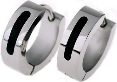 Produktbild von Männer Schmuck Creolen Ohrringe Edelstahl Streifen