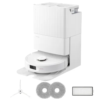 Produktbild von Robotický vysavač Roborock Qrevo Pro 7 000 Pa, včetně sady příslušenství (1x boční kartáč, 2x mop, 1x filtr), all-in-one dokovací stanice, 60 °C teplá voda, bílý