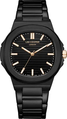 Obrázok produktu pre Pánske hodinky LEE COOPER LC08016.651 v čiernom módnom dizajne ako darček.