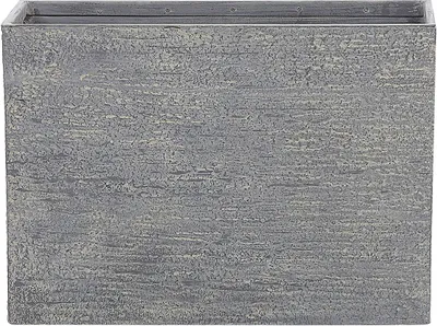 Obrázek produktu pro BELIANI Květináč šedý směs hlíny a vláken 50 x 70 x 29 cm obdélníkový vnitřní i venkovní použití zahrada balkon