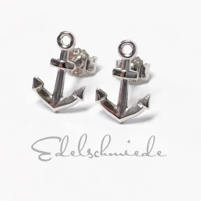 Produktbild von Edelschmiede925 maritime Ohrstecker Anker 925/- Silber