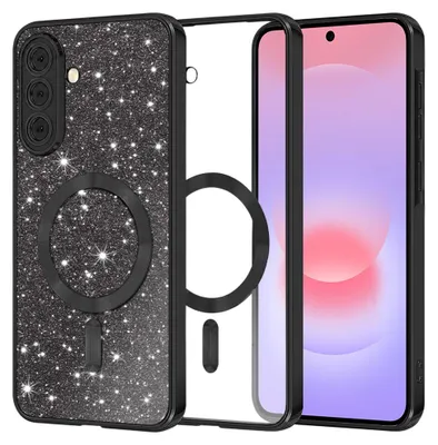 Obrázok produktu pre Techsuit – Luxusný puzdro s trblietkami MagSafe pre Samsung Galaxy A37 5G – čierna farba