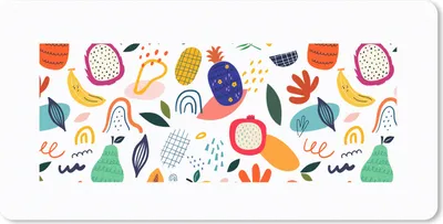 Produktbild von MuchoWow® Mauspad Mousepad Obst - Muster - Ananas - Tropisch 60x30 cm - Mousepads - Maus Mat - Pad - Mausunterlage - Nachhaltig